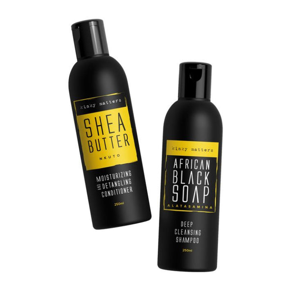 African Black Soap & Shea Butter Shampoo and Conditioner